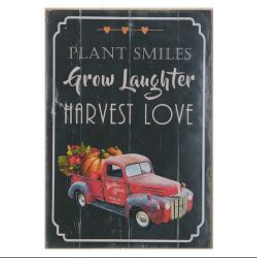 Plant Smiles - Harvest Love Sign